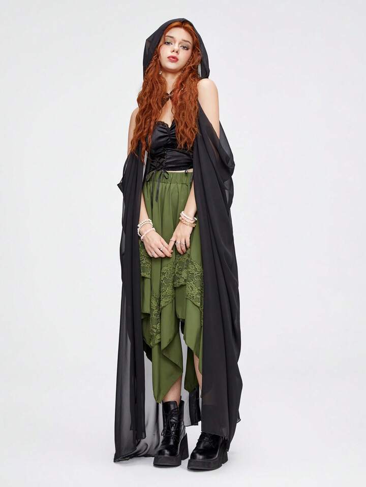 Fairycore Vintage Forest Elf Queen Style Loose Fit Hooded Jacket 4 Fairycore Vintage Forest Elf Queen Style Loose Fit Hooded Jacket