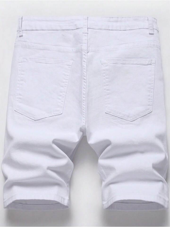 Guys Ripped Denim Shorts