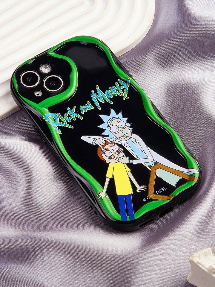 Rick and Morty | ROMWE Cartoon Figure And Letter Graphic Phone Case