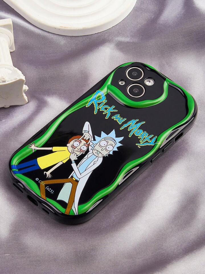 Rick and Morty | ROMWE Cartoon Figure And Letter Graphic Phone Case