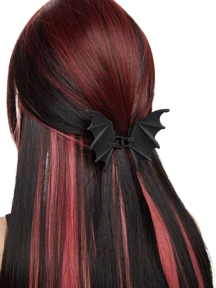 1pc Punk/Goth Style Decorative Bat Hair Claw Clip Hair Clips Hair Jaw Clip Hair Clamps Hair Clutch Hair Catcher Clip, Halloween