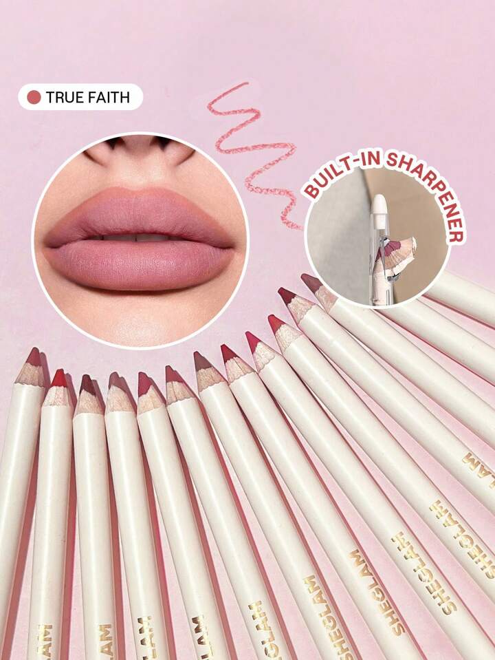 Lip Facts Lip Liner-True Faith Creamy-Matte Lip Liner Pencil High Pigment Not Easyto Fade Silky Smooth Matte Contour Tint Lip Makeup Lip Combo Brand Beauty Makeup Face Paint Cosmetic For Women Girls Perfect For Winter Spring Ideal For Y2K Fancy Fashion Suitable For Birthday Gift Party Ready Best Color