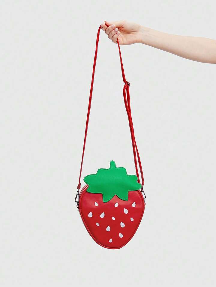 Kawaii Women's Contrast Color Cute Mushroom Shaped Crossbody Shoulder Bag