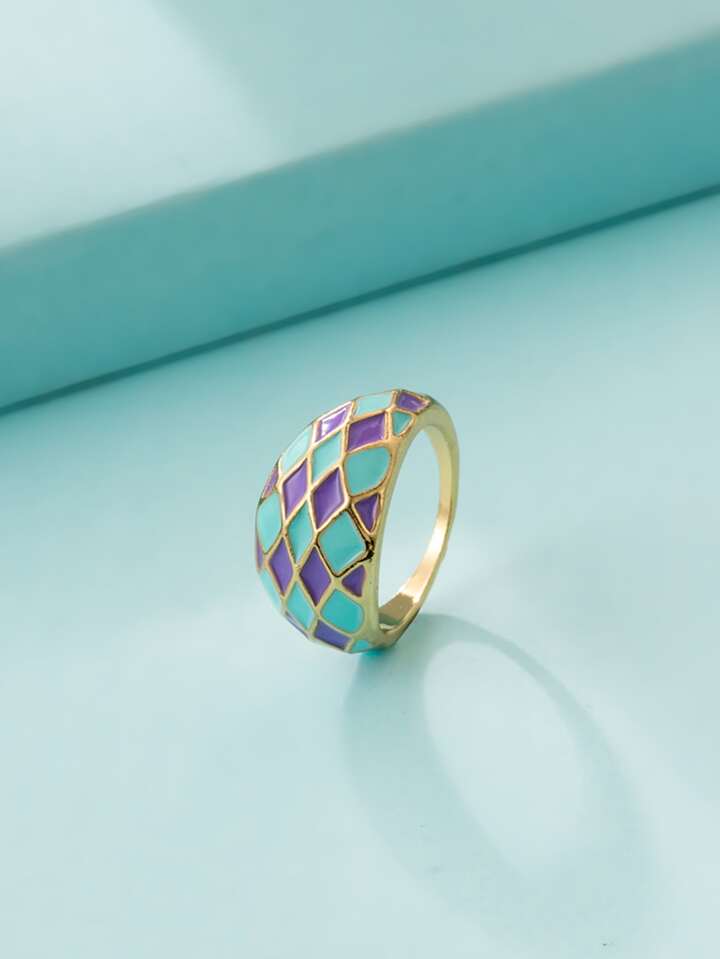 Colorblock Charm Ring
