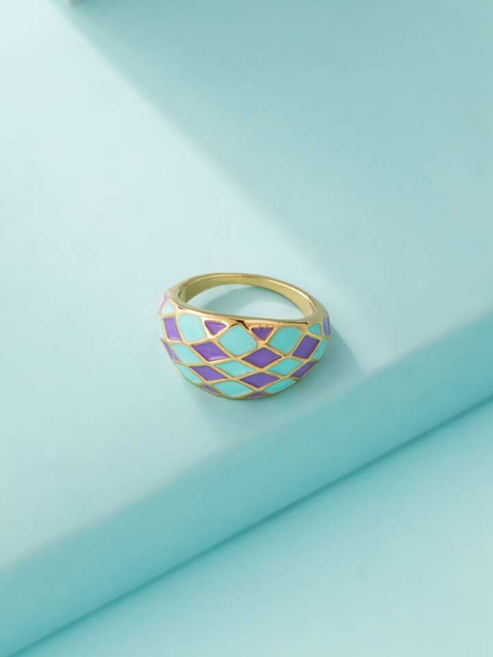 Colorblock Charm Ring