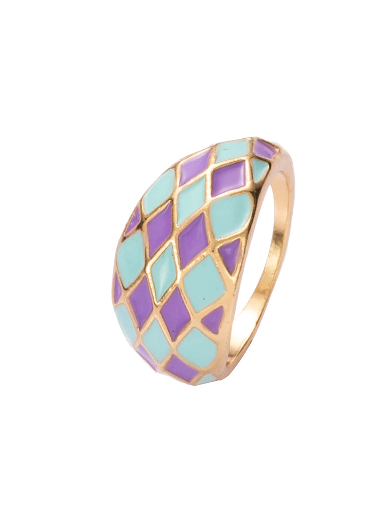 Colorblock Charm Ring