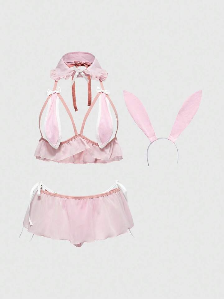 Kawaii Sexy Bunny Lingerie Set For Women, For Valentine's Day