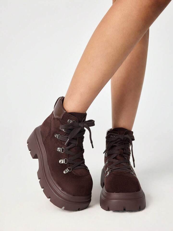 Women's Thick Sole Casual Motorcycle Ankle Boots