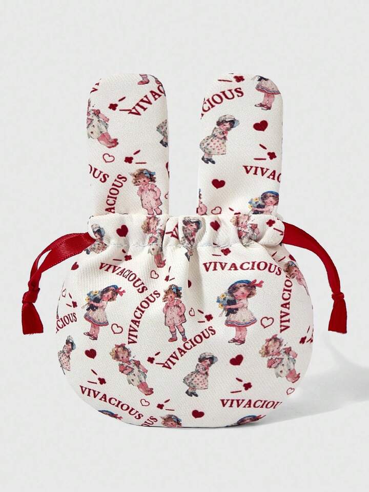 Kawaii Cute Rabbit Pattern Girls' Cosmetic Bag 442464