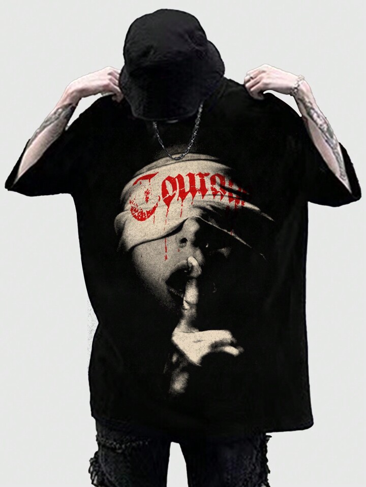 Anime Men's Figure Graphic Short Sleeve T-Shirt, Suitable For Daily Wear In Spring And Summer, School, 2000s Style