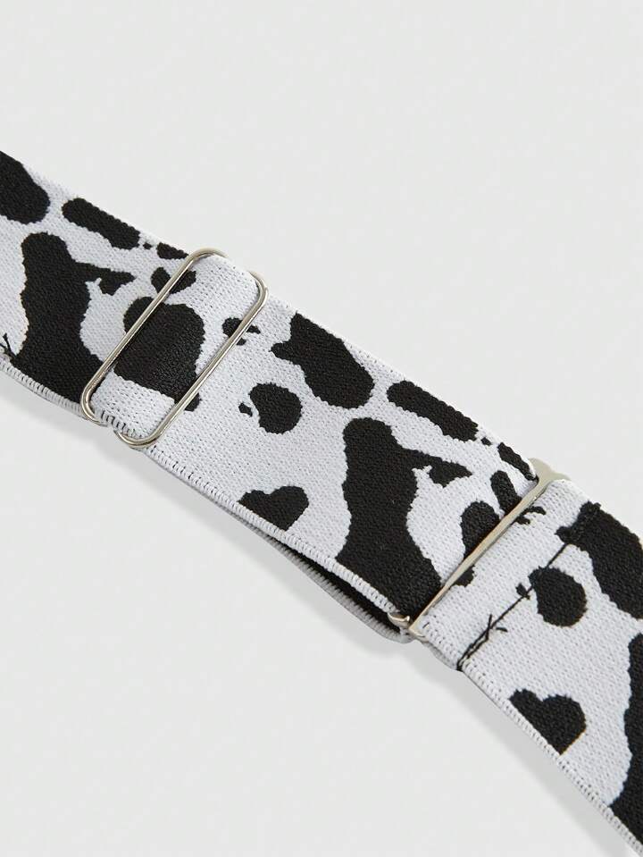 J-Fashion Ladies' Lovely Cow Pattern Elastic Strap Sexy Underwear 2pcs/Set