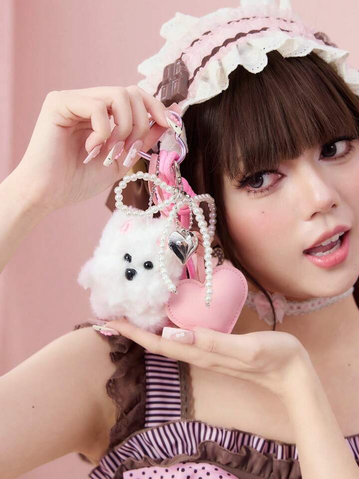 Kawaii 1pc Red Heart & Star PU Leather Charm Keychain, Suitable For Gifts, Valentine's Day, Dates
