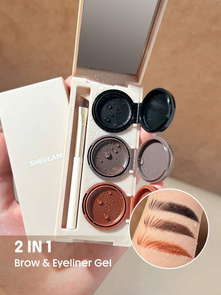 Streamline Brow & Eyeliner Gel 3 In 1 Waterproof Eyebrowmulti-Use Brand Beauty Makeup Face Paint Cosmetic For Women Girls Perfect For Winter Spring Ideal For Y2K Fancy Fashion Suitable For Birthday Gift Party Ready Best Color