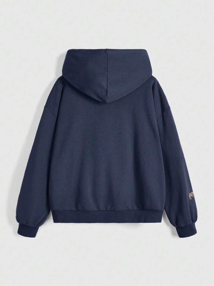 Harry Potter | ROMWE Women Graphic Embroidered Oversized Hooded Sweatshirt 2 Harry Potter | ROMWE Women Graphic Embroidered Oversized Hooded Sweatshirt