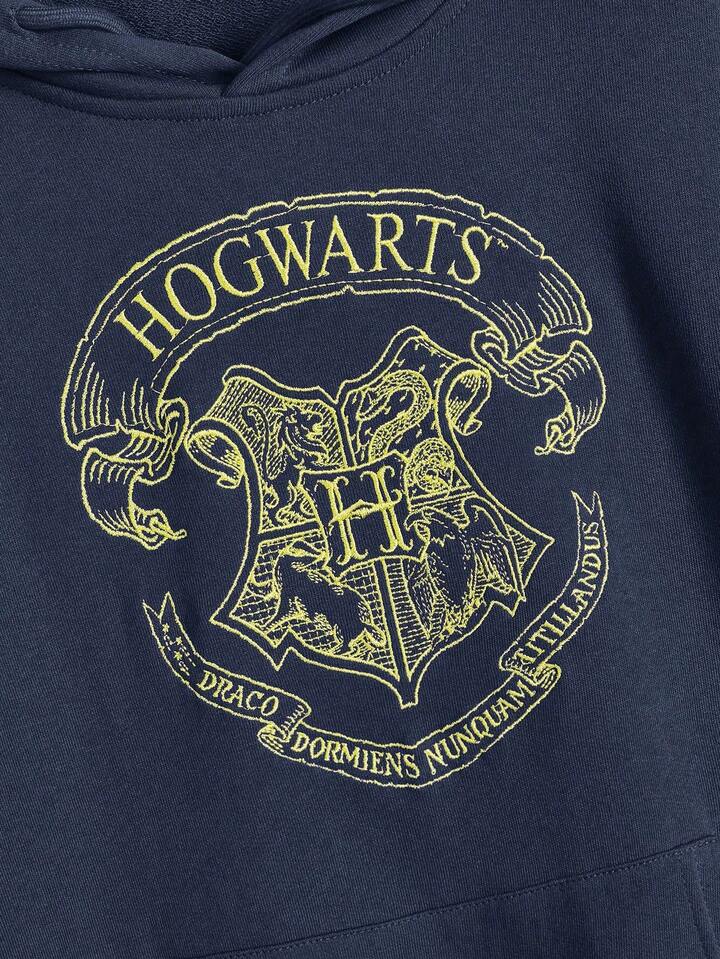 Harry Potter | ROMWE Women Graphic Embroidered Oversized Hooded Sweatshirt 3 Harry Potter | ROMWE Women Graphic Embroidered Oversized Hooded Sweatshirt