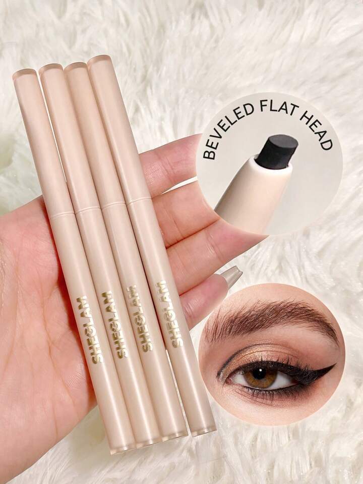 Good Point Waterproof Angled Eyeliner Pencil Black Highly Pigmented Flat Head Creamy Matte Beginner Eyeliner Pencil Quick Drying Ultra-Fine Waterproof And Sweatproof Beginner Blendable Smooth Eye Make Up Kohl,Kajal,Henna Brand Beauty Makeup Face Paint Cosmetic For Women Girls Perfect For Winter Spring Ideal For Y2K Fancy Fashion Suitable For Birthday Gift Party Ready Best Color