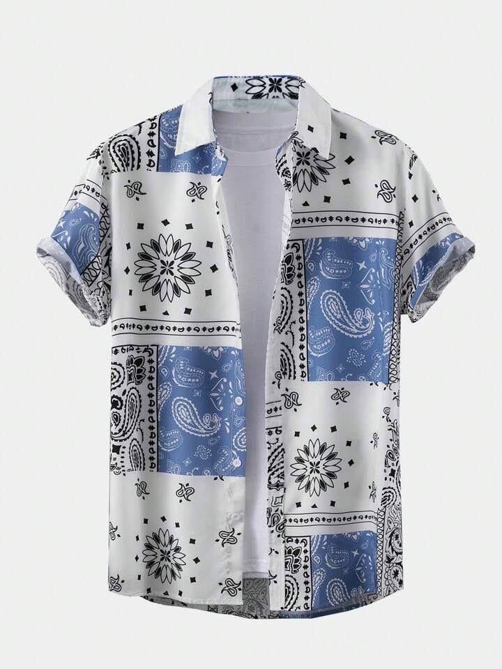 Men Paisley Print Shirt Without Tee