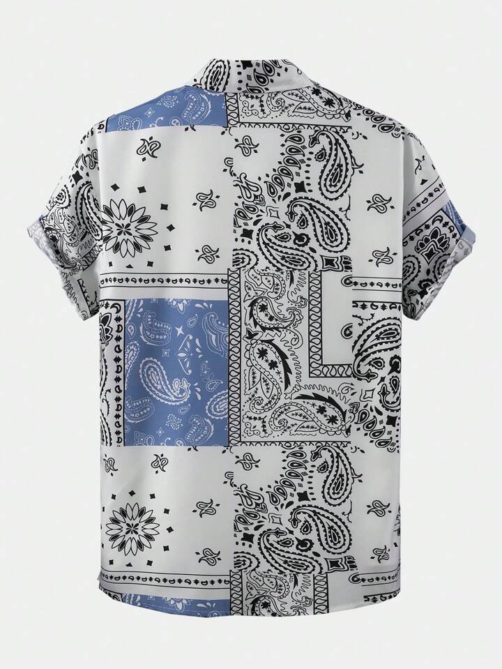 Men Paisley Print Shirt Without Tee