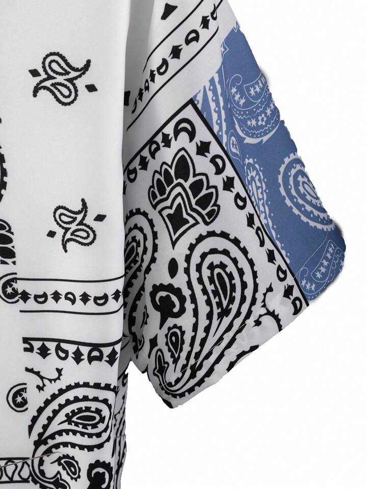 Men Paisley Print Shirt Without Tee