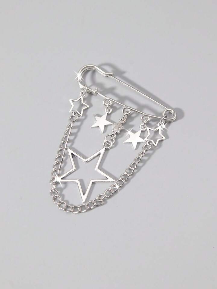 Fairycore 1pc Punk Style Star Chain Decorative Accessory, Brooch, Waist Buckle, Beautiful DIY Decoration 3 Fairycore 1pc Punk Style Star Chain Decorative Accessory, Brooch, Waist Buckle, Beautiful DIY Decoration