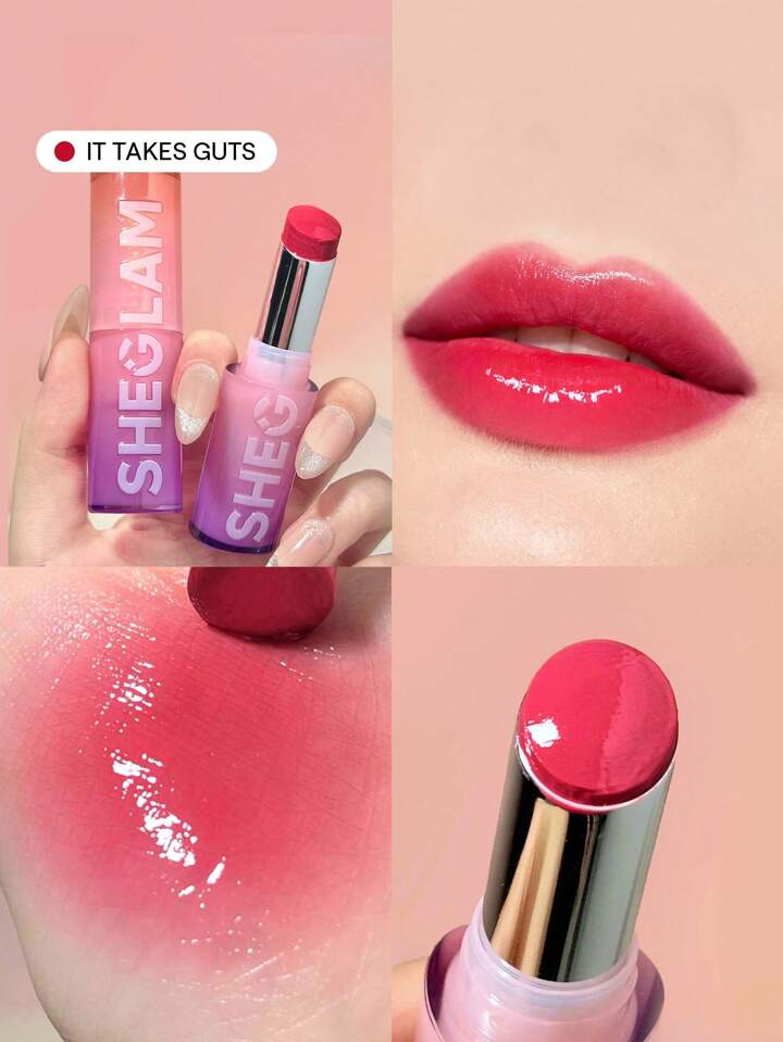 Mirror Kiss High-Shine Lipstick-It Takes Guts 12 Colors High Gloss Shine Glitter Lipstick Moisturizing Reduce Lip Fine Lines Lip Balm Lip Makeup Lip Combo Brand Beauty Makeup Face Paint Cosmetic For Women Girls Perfect For Winter Spring Ideal For Y2K Fancy Fashion Suitable For Birthday Gift Party Ready Best Color