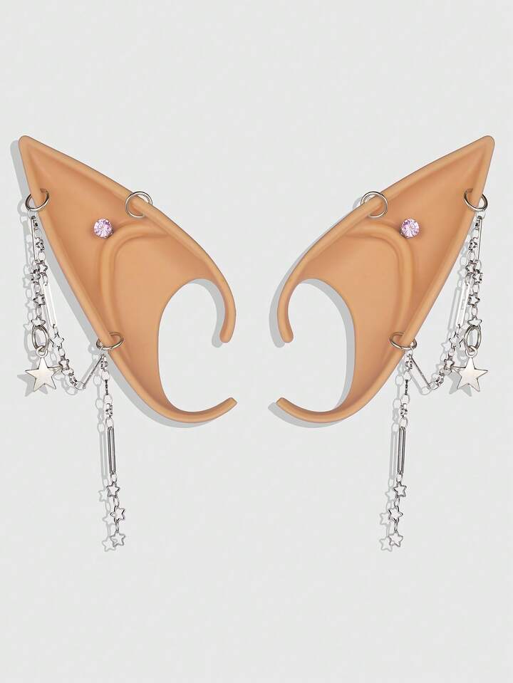 Fairycore 1pair Cute Elf Ear Cosplay Prop