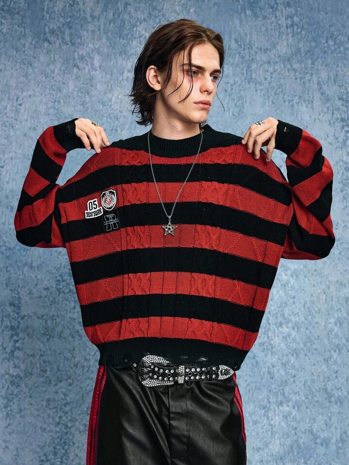 Grunge Punk Men Sweaters