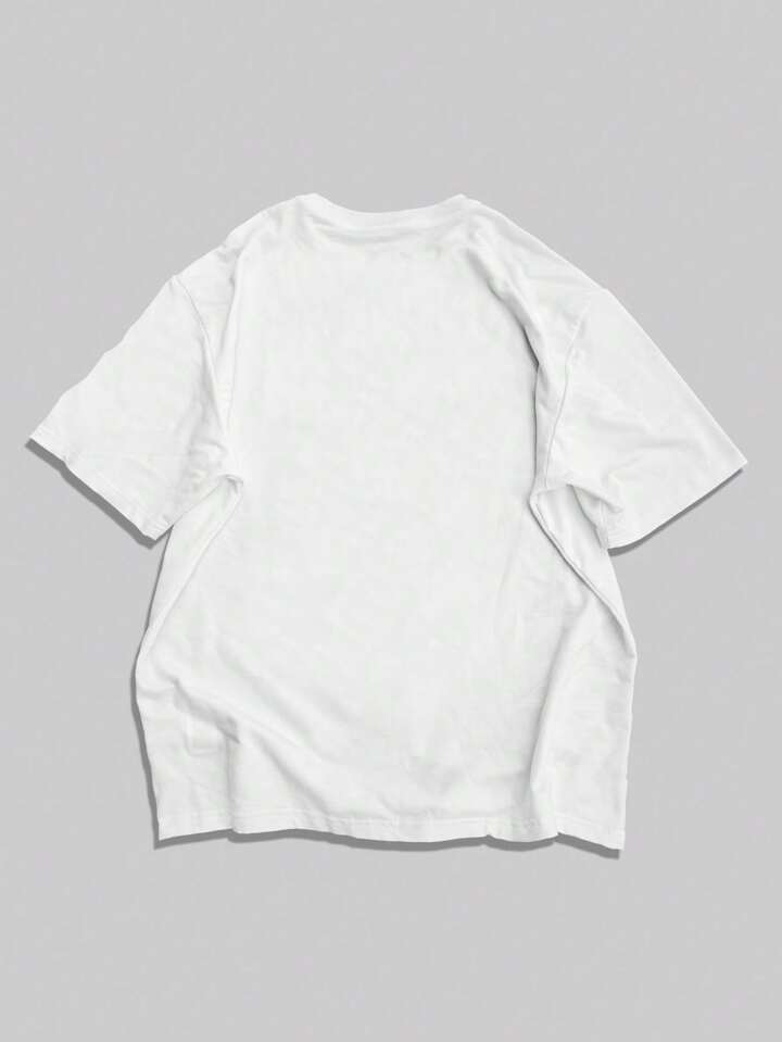 Men's Street Life Summer Flag Print Casual Loose Ripped T-Shirt