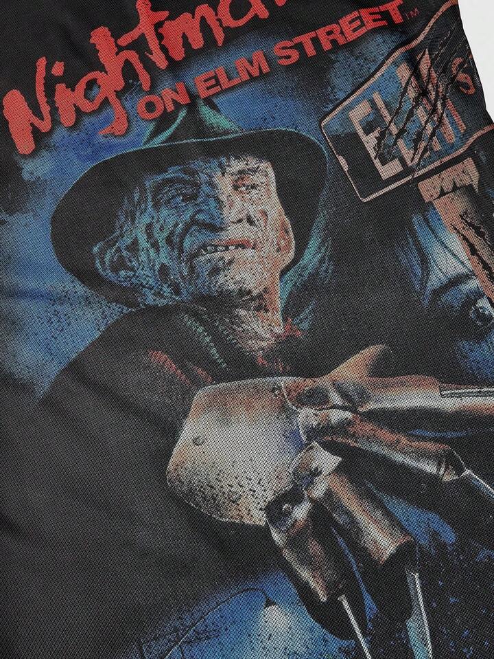A Nightmare on Elm Street X ROMWE Women's Figure Graphic Mesh Patchwork Camisole Mini Dress
