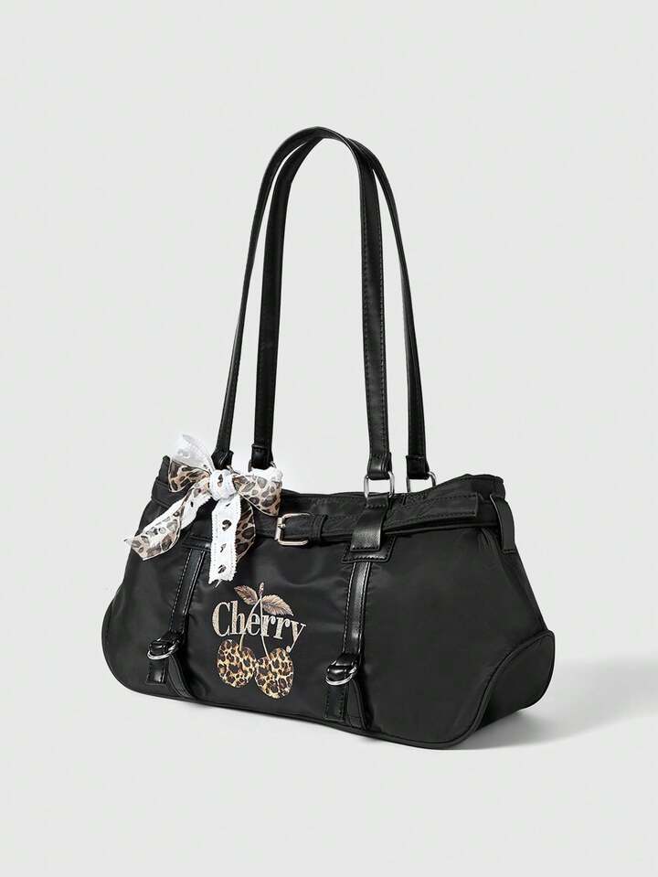 Kawaii 1572224 Women's Retro Y2K Commuting Versatile Large Capacity Bowknot Cherry Sweet Cool Shoulder Tote Bag 3 Kawaii 1572224 Women's Retro Y2K Commuting Versatile Large Capacity Bowknot Cherry Sweet Cool Shoulder Tote Bag