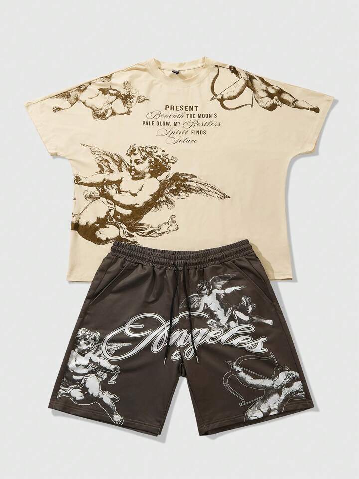 Men's Street Life Angels Printed Set