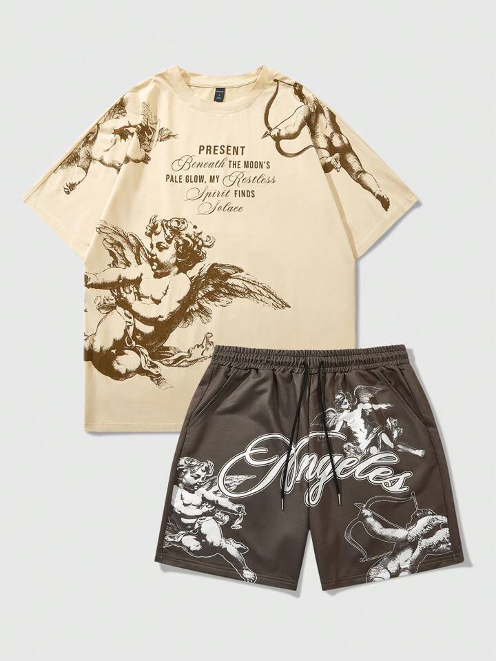 Men's Street Life Angels Printed Set
