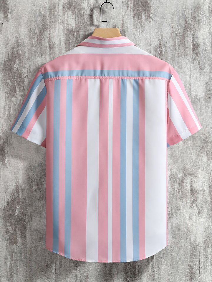 Guys Striped Print Shirt Without Tee