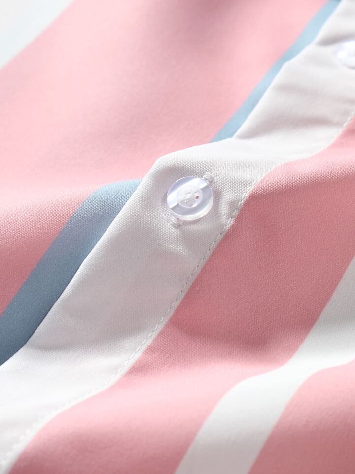 Guys Striped Print Shirt Without Tee