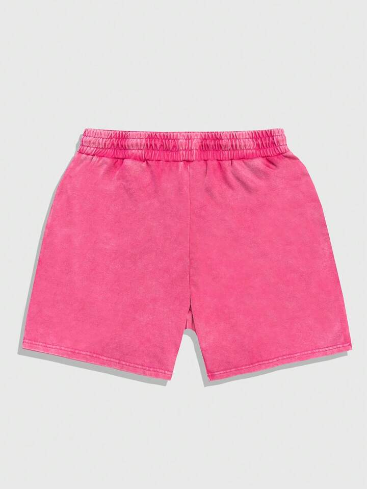 Men's Street Life Drawstring Waist Pearl Decor Pocket Casual Shorts