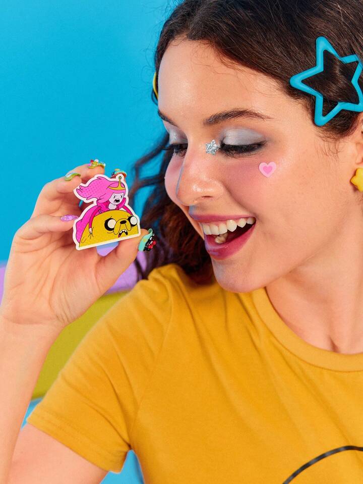 Adventure Time X ROMWE Cartoon Pattern Women Fashion & Cute Battle Brooch