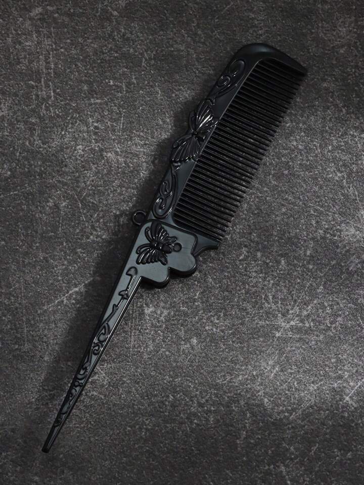 1pc Gothic Vintage Dark Butterfly Tail Style Hair Comb, Halloween