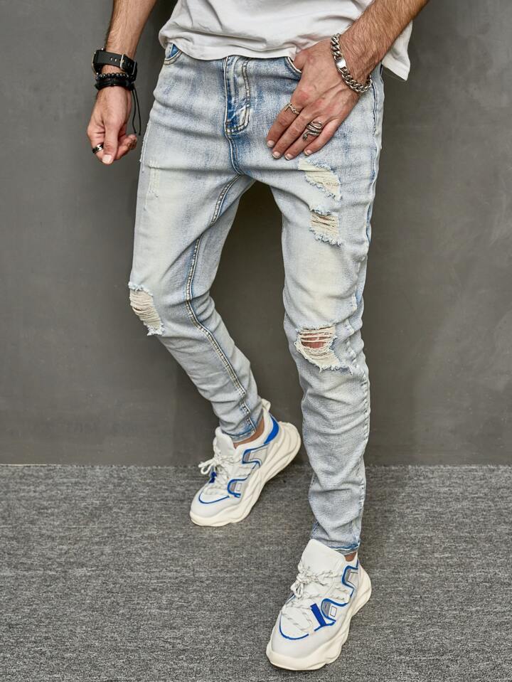Guys Ripped Skinny Jeans