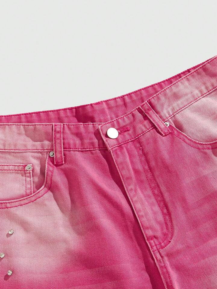 Street Life Men's Colorful Diamond Loose Denim Shorts 4 Street Life Men's Colorful Diamond Loose Denim Shorts