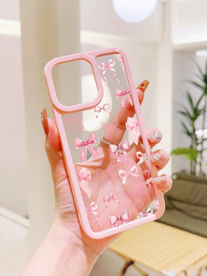 Kawaii 1pc Party Style Pink Bow Pattern Phone Case Compatible With Iphone 11 12 13 14 15 Pro Max 3 Kawaii 1pc Party Style Pink Bow Pattern Phone Case Compatible With Iphone 11 12 13 14 15 Pro Max