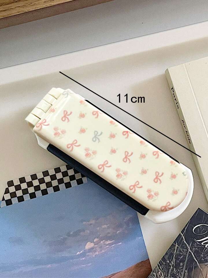 Kawaii 1pc Butterfly & Flower Back To School Print Folding Comb With Mirror, Portable Pocket Comb 4 Kawaii 1pc Butterfly & Flower Back To School Print Folding Comb With Mirror, Portable Pocket Comb