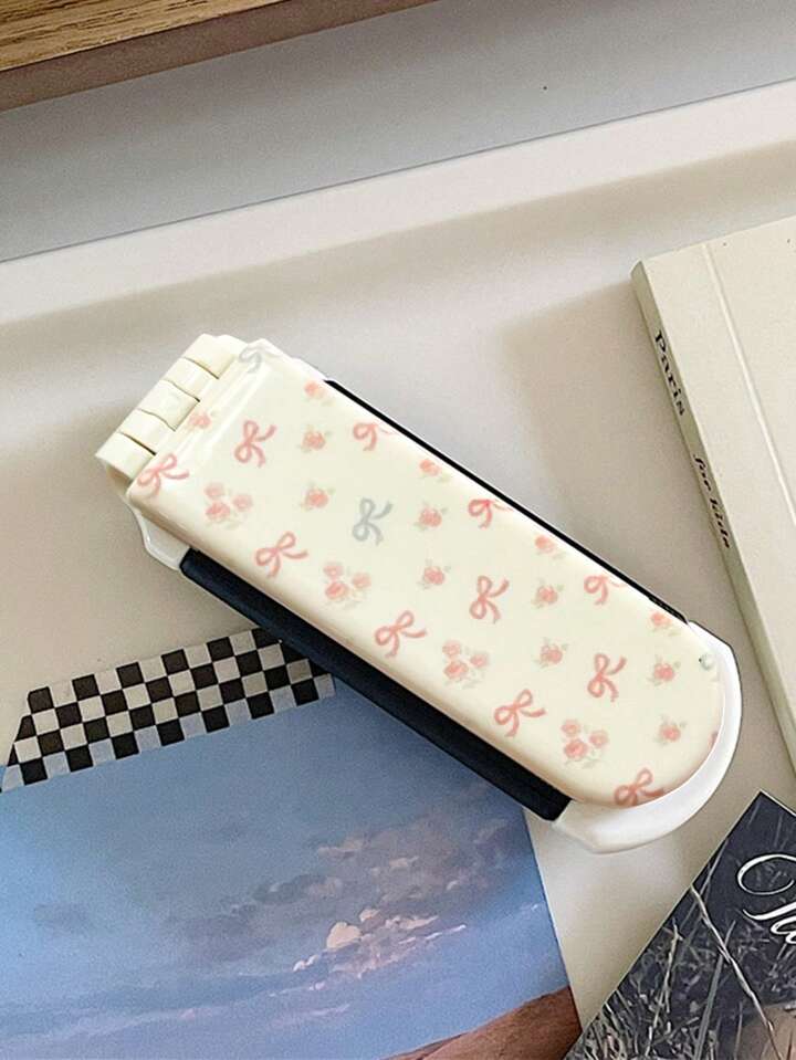 Kawaii 1pc Butterfly & Flower Back To School Print Folding Comb With Mirror, Portable Pocket Comb 5 Kawaii 1pc Butterfly & Flower Back To School Print Folding Comb With Mirror, Portable Pocket Comb