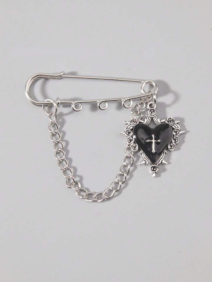 Goth Women Brooch, Lapel Pin & Scarf Ring