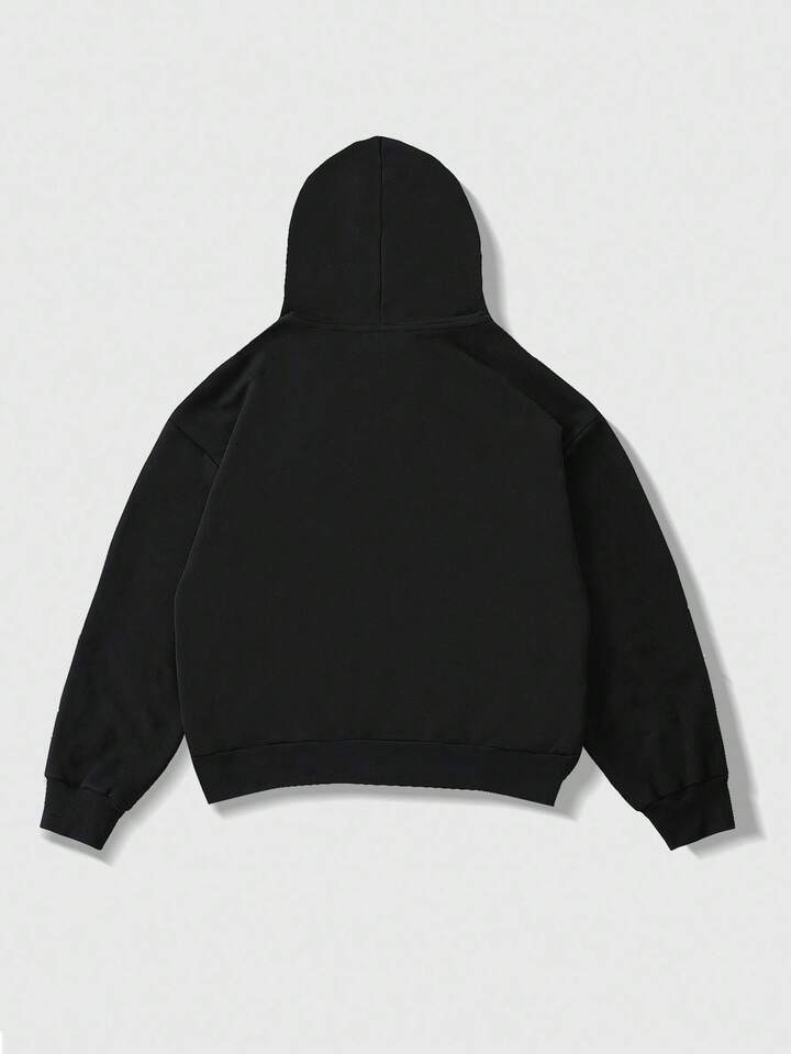 Anime Men Oversized Sparkly Diamond Fuzzy Collar Hoodie Sweatshirt, Loose Short Style, Fall Winter