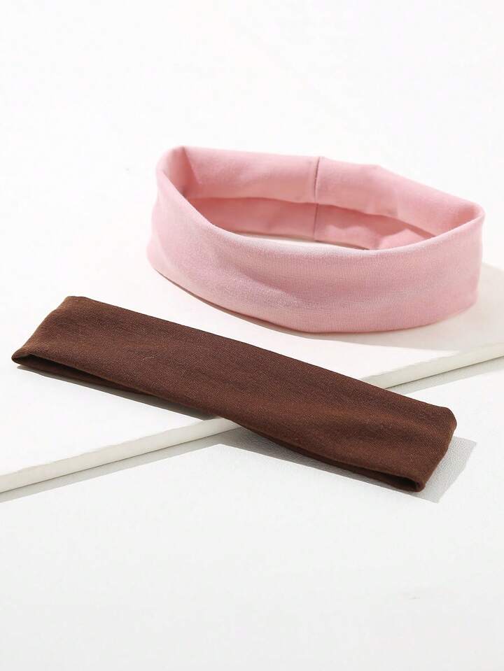 6pcs Solid Color Elastic Hair Ties Suitable For Sports And Leisure Use Hair Band Turban Headband Sweatband