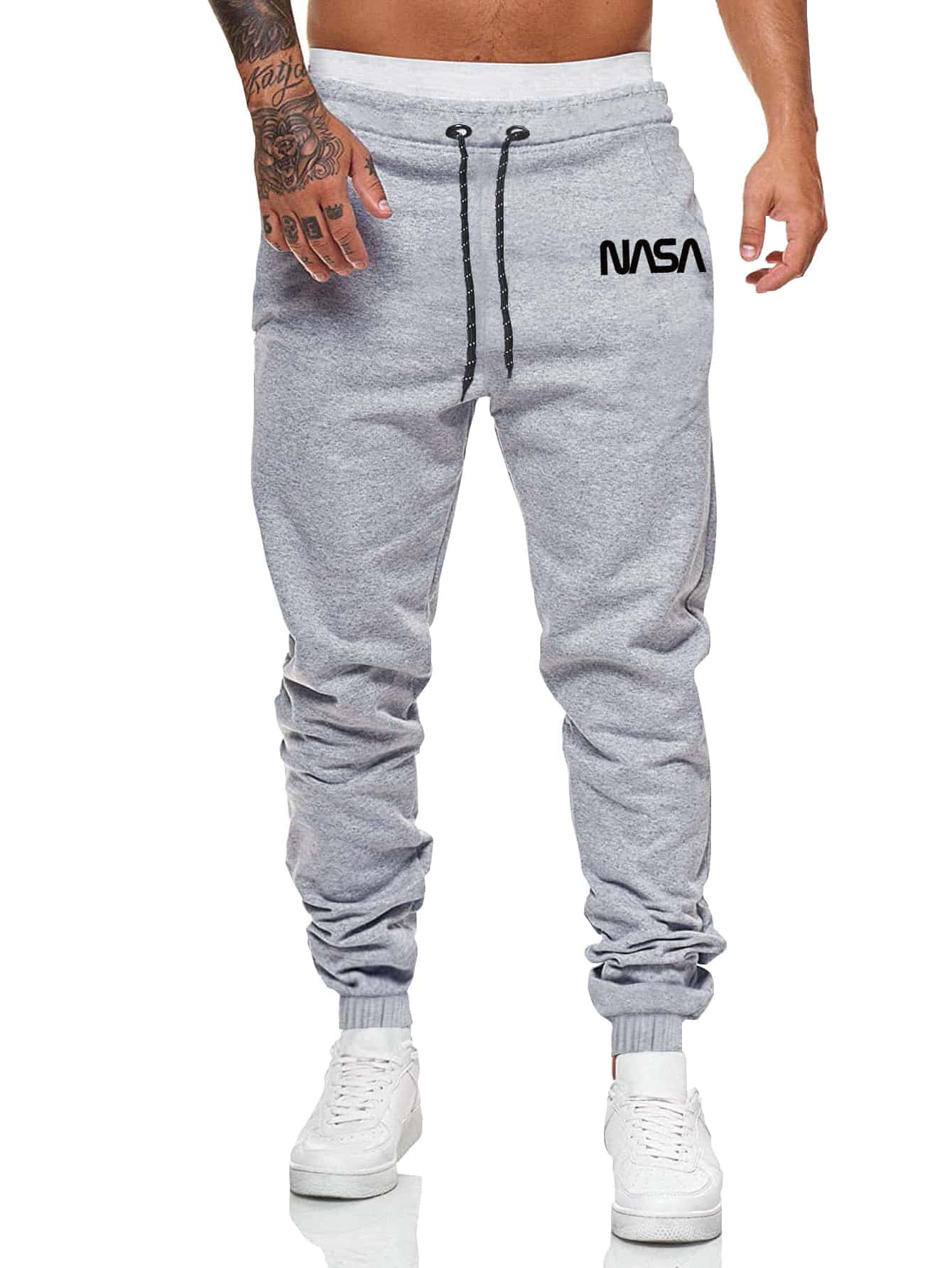 Casual Men Letter Graphic Sweatpants