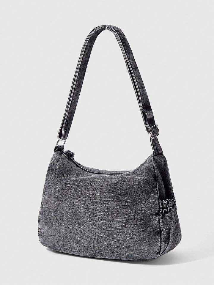 Grunge Punk Women's Punk Style Casual Skull Rhinestone Decor Large Capacity Shoulder Bag 5 Grunge Punk Women's Punk Style Casual Skull Rhinestone Decor Large Capacity Shoulder Bag