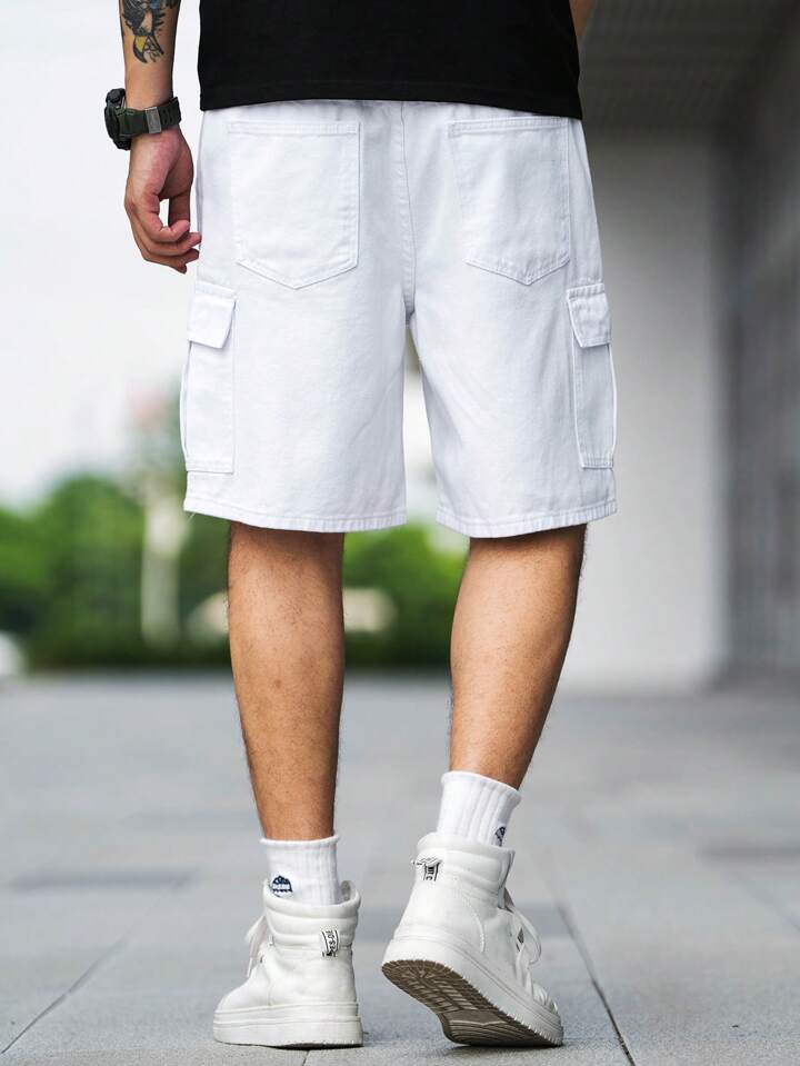 Guys Flap Pocket Side Bermuda Denim Shorts