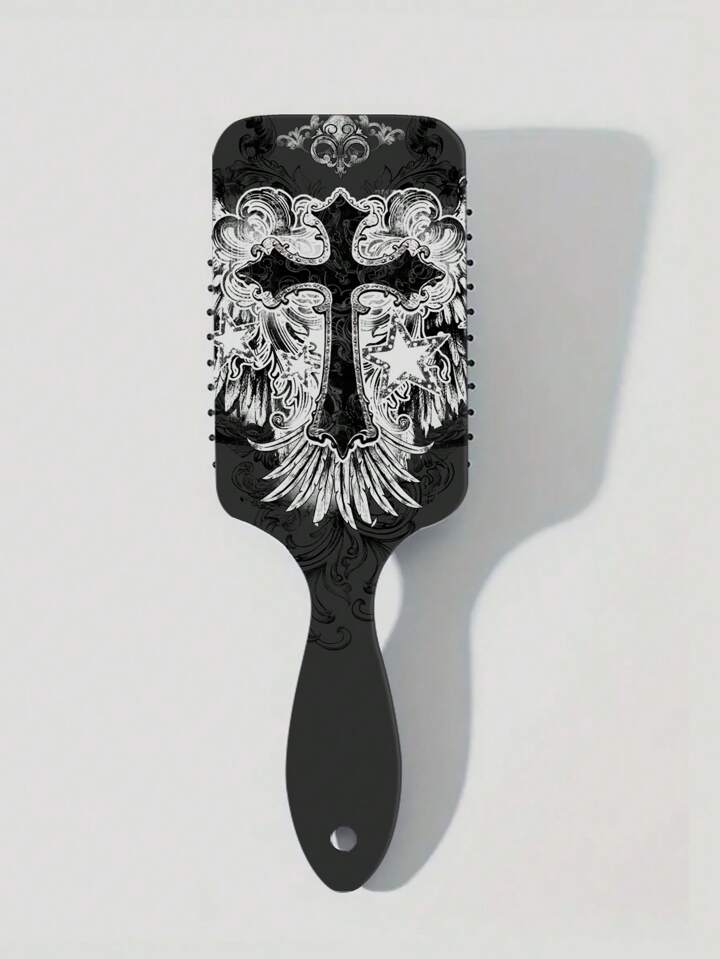 Grunge Punk Gothic Style Air Cushion Detangling Hair Brush, Women's Long Hair Anti-Static Salon Exclusive Cross-Border Popular Ins Brush, Halloween