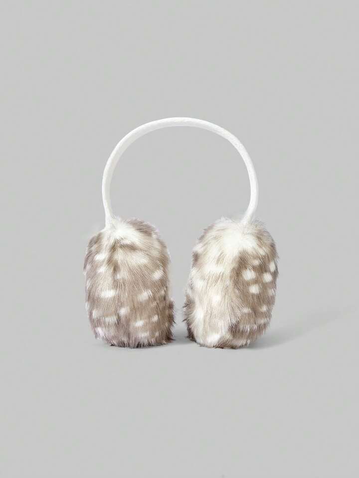 Fairycore 1pc Y2K Deer Pattern Earmuffs, Cute & Sweet, Fashionable & Minimalist Design, Suitable For School, Shopping, Commuting, Christmas And Other Occasions